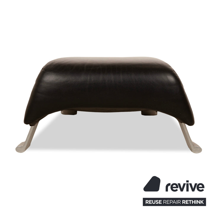 Rolf Benz 322 Leder Hocker Schwarz