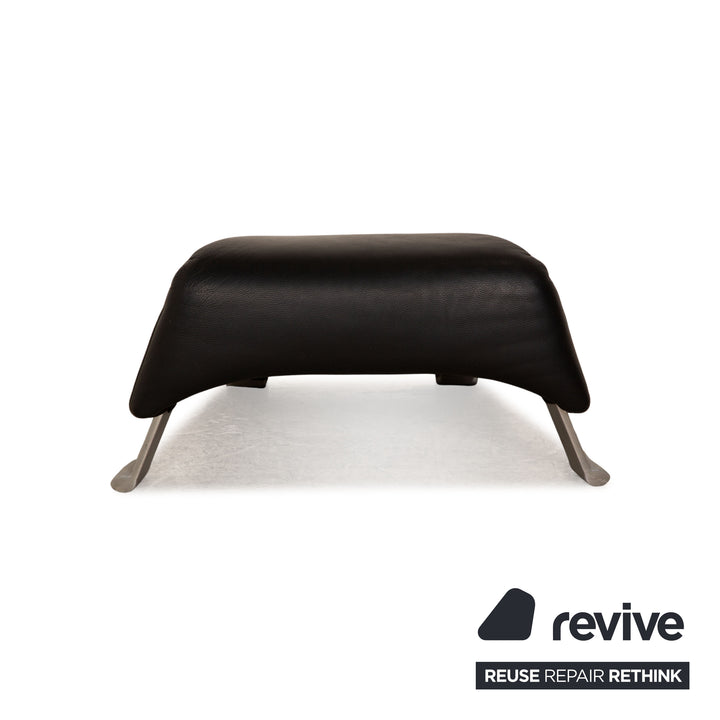 Rolf Benz 322 Leather Stool Black