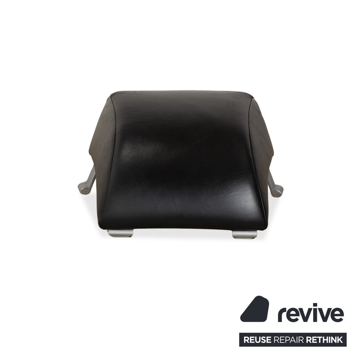 Rolf Benz 322 Leder Hocker Schwarz