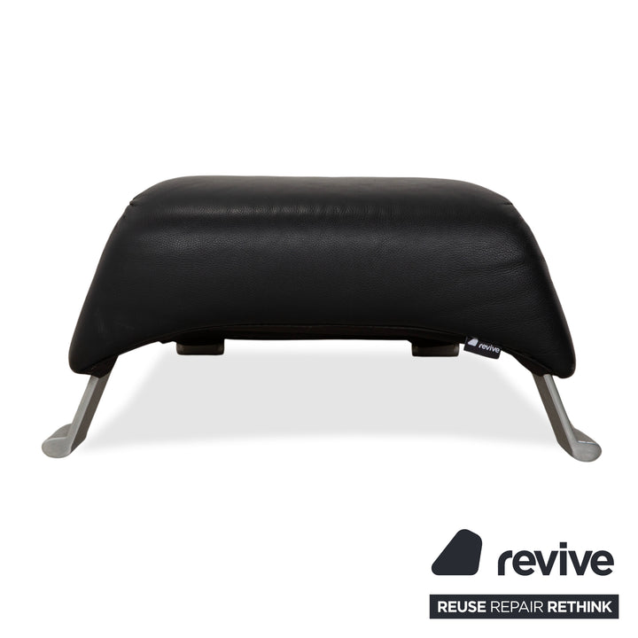 Rolf Benz 322 Leder Hocker Schwarz