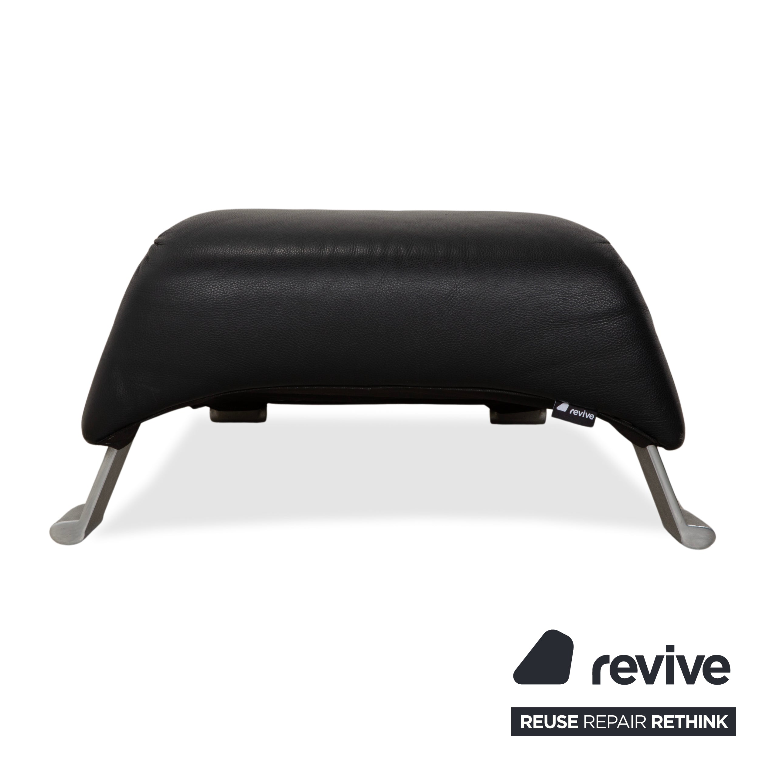 Rolf Benz 322 Leder Hocker Schwarz