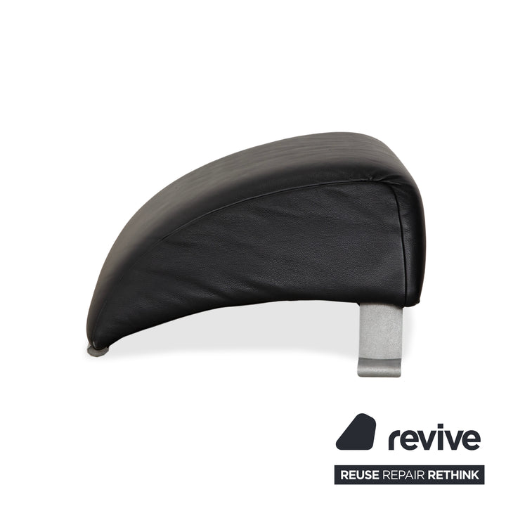 Rolf Benz 322 Leder Hocker Schwarz