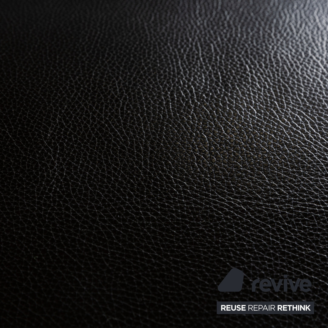 Rolf Benz 322 Leather Stool Black