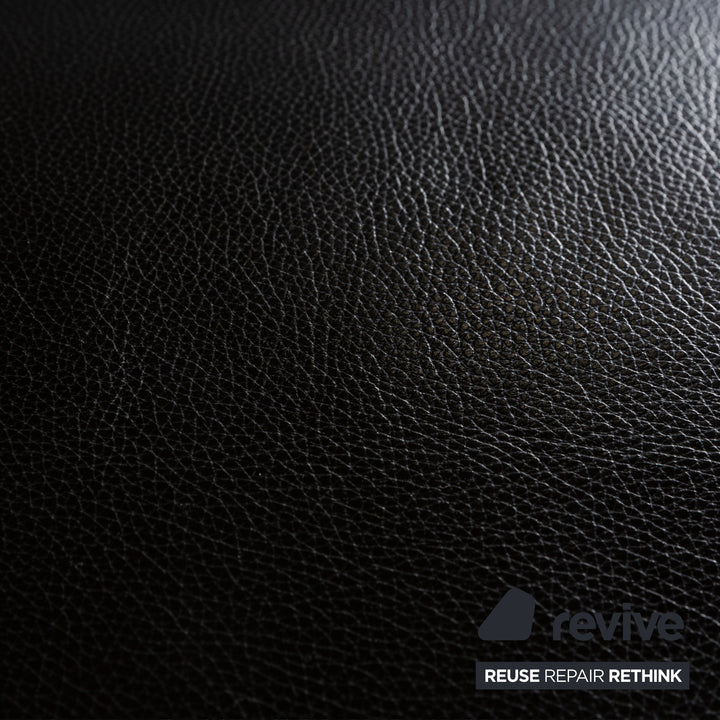 Rolf Benz 322 Leather Stool Black