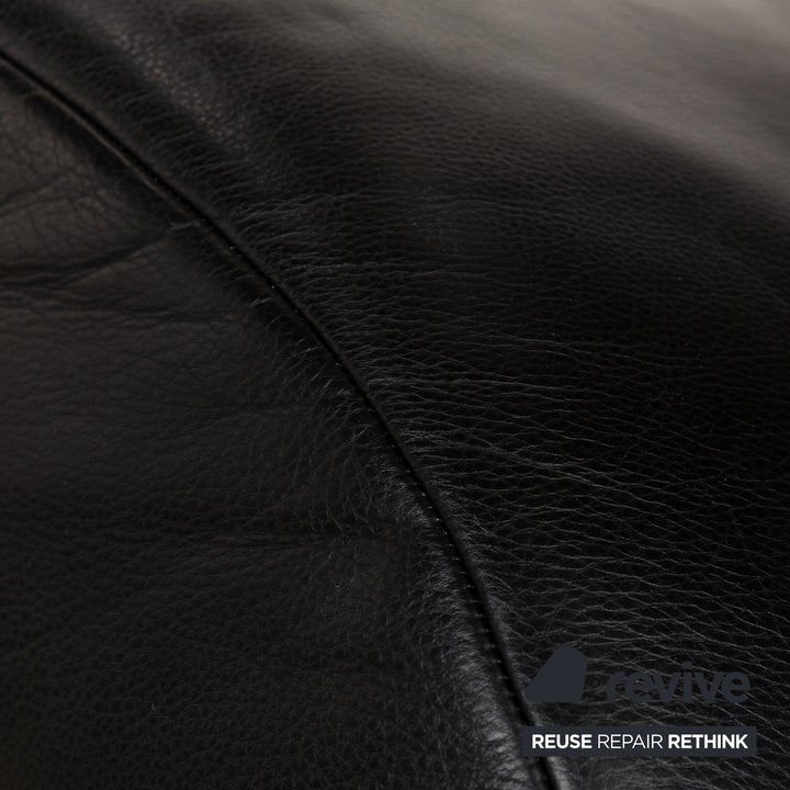 Rolf Benz 322 Leather Stool Black