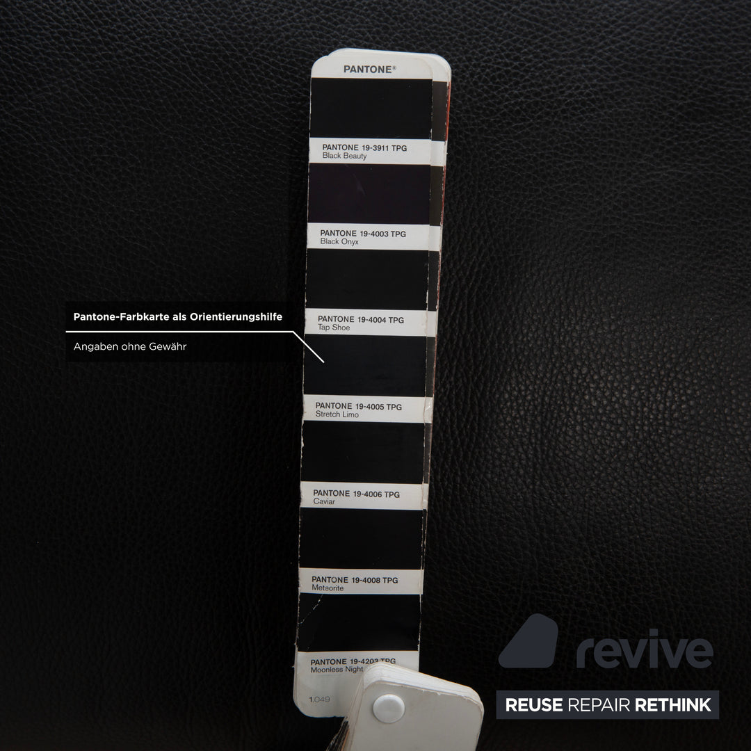 Rolf Benz 322 Leder Hocker Schwarz