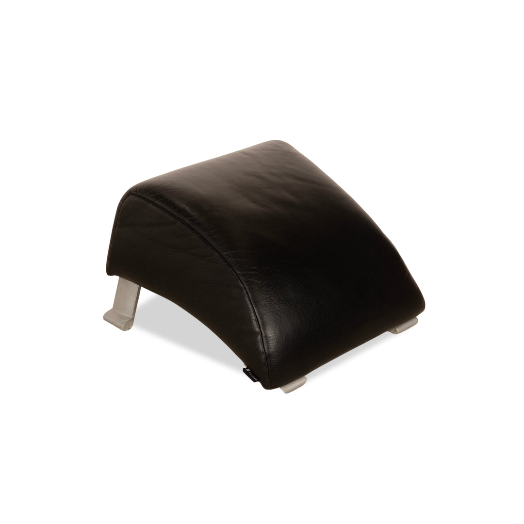 Rolf Benz 322 Leder Hocker Schwarz