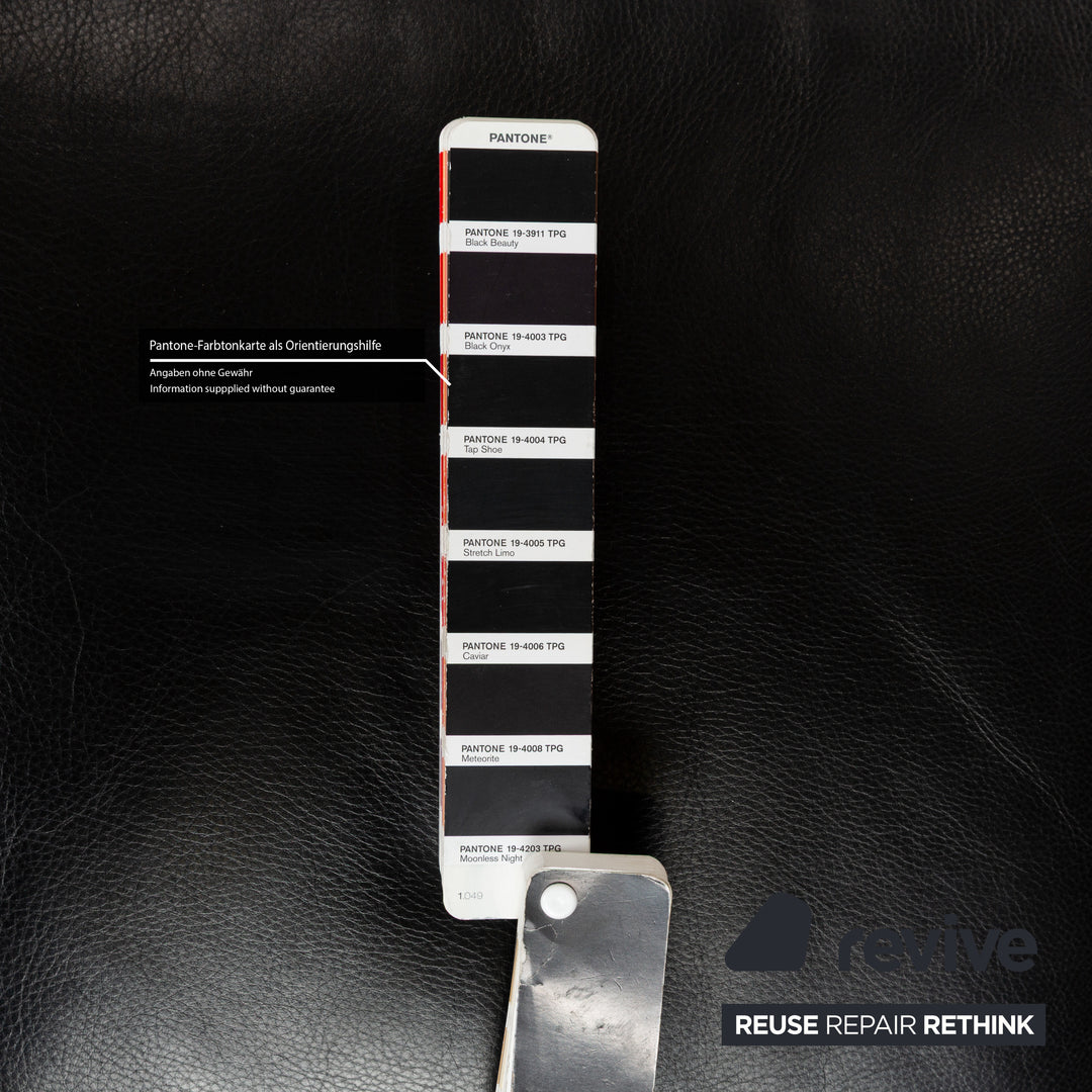 Rolf Benz 322 Leather Stool Black