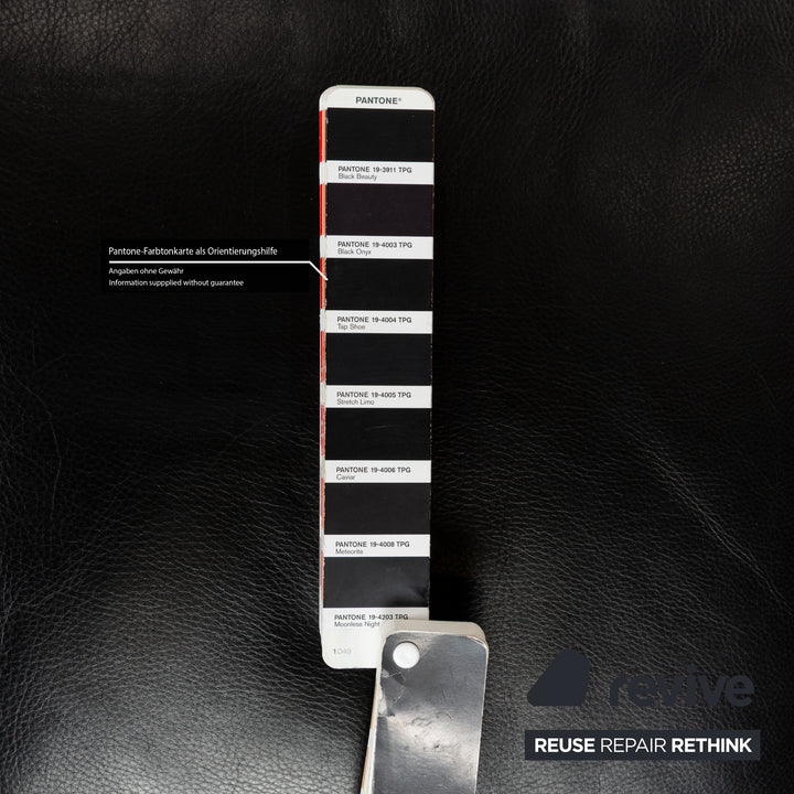 Rolf Benz 322 Leather Stool Black