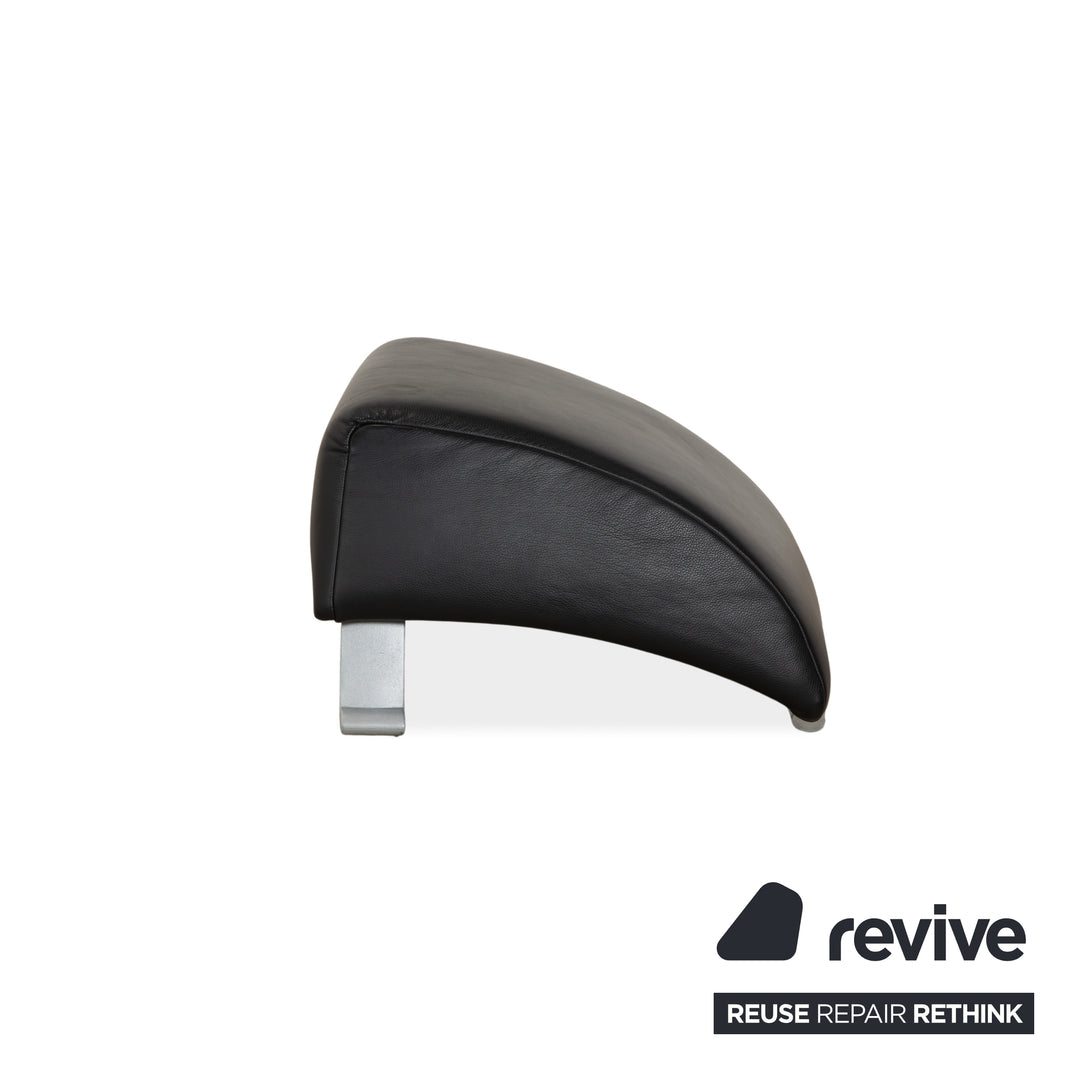 Rolf Benz 322 Leder Hocker Schwarz