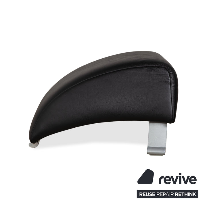 Rolf Benz 322 Leder Hocker Schwarz