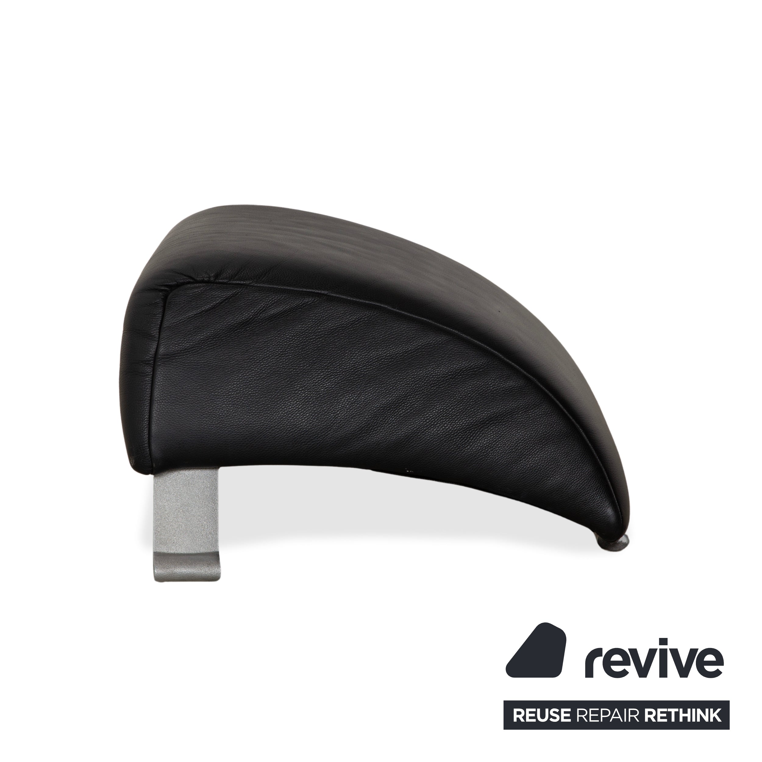 Rolf Benz 322 Leder Hocker Schwarz