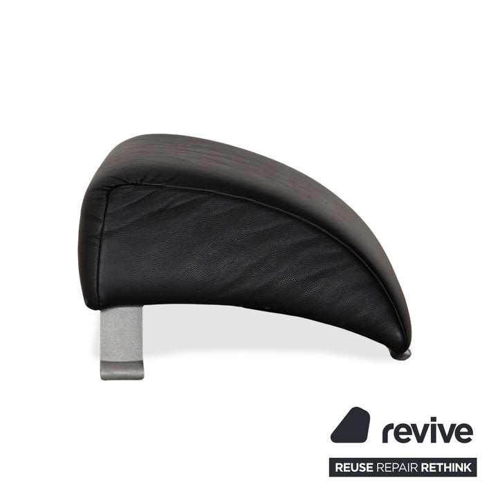 Rolf Benz 322 Leder Hocker Schwarz