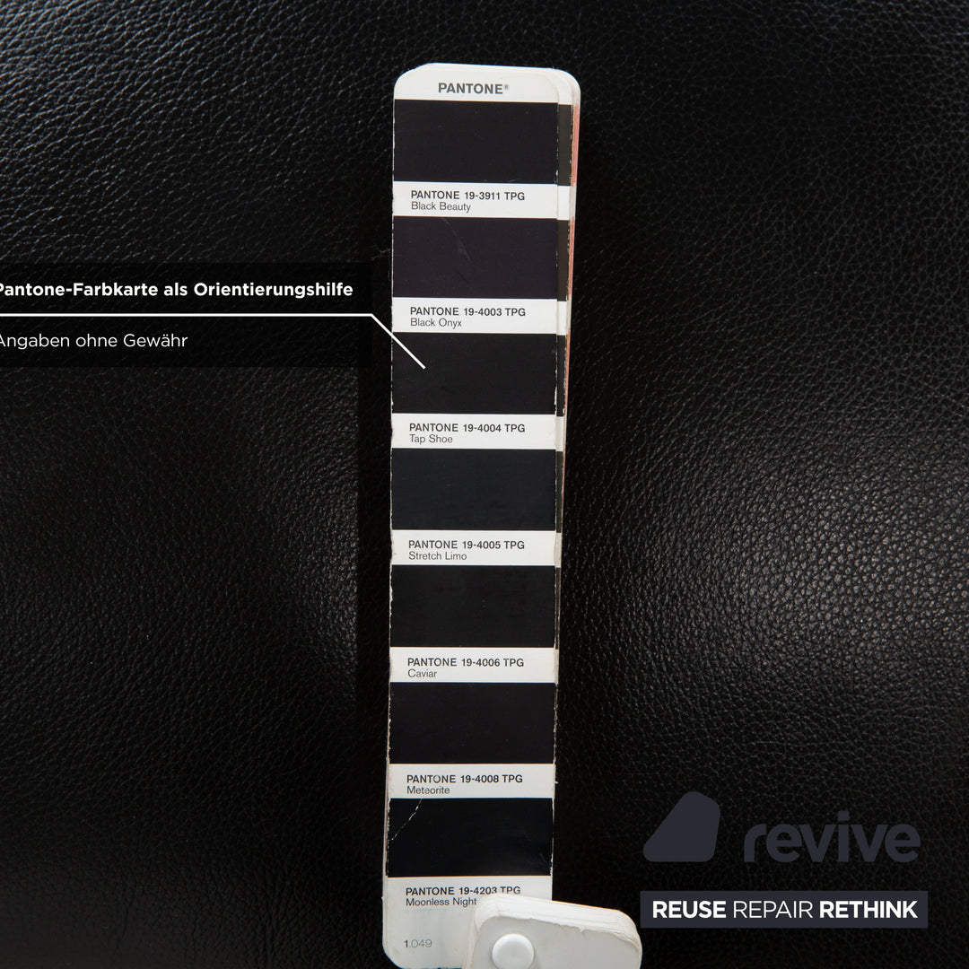 Rolf Benz 322 Leder Hocker Schwarz