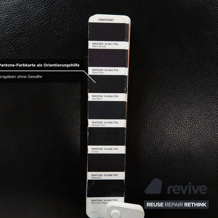 Rolf Benz 322 Leder Hocker Schwarz