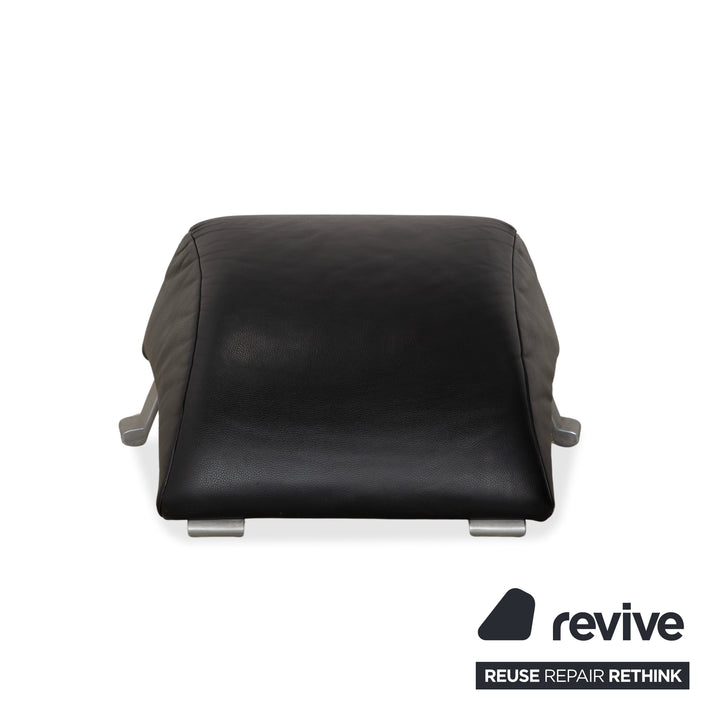 Rolf Benz 322 Leder Hocker Schwarz