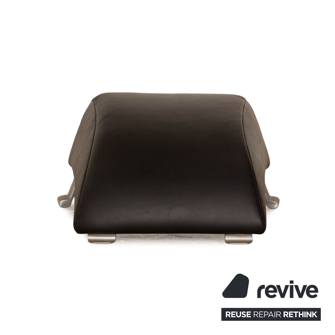 Rolf Benz 322 Leather Stool Black