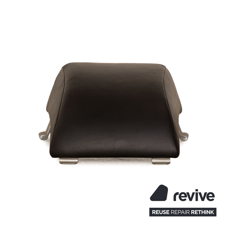Rolf Benz 322 Leather Stool Black