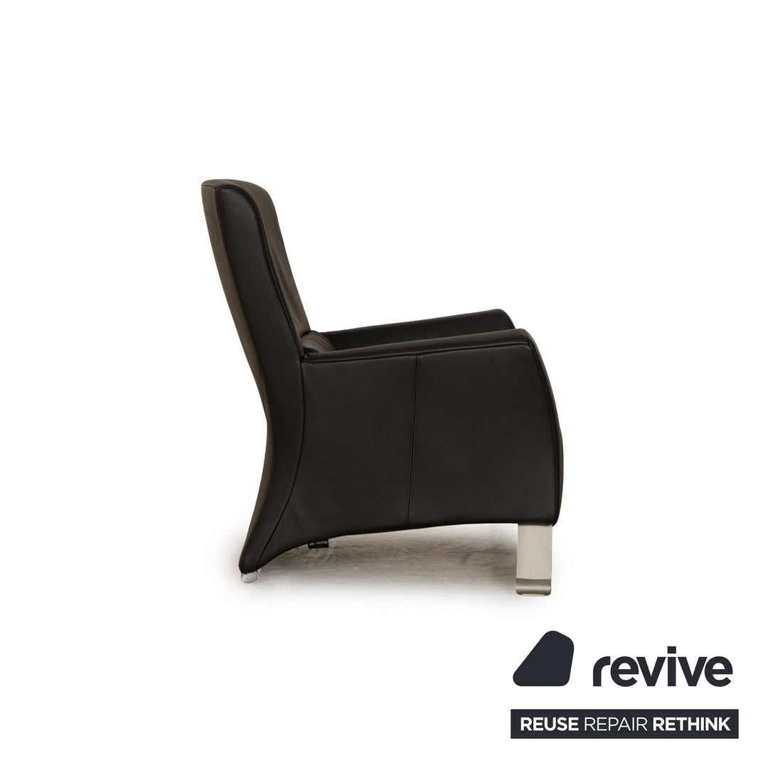 Rolf Benz 322 leather armchair anthracite