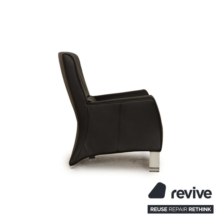 Rolf Benz 322 leather armchair anthracite