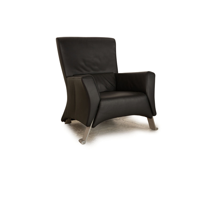 Rolf Benz 322 leather armchair anthracite