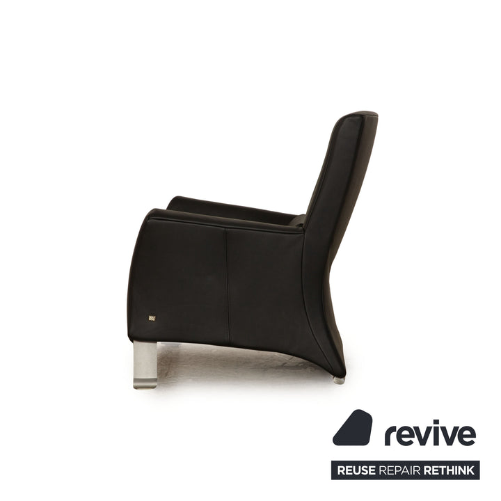 Rolf Benz 322 leather armchair anthracite