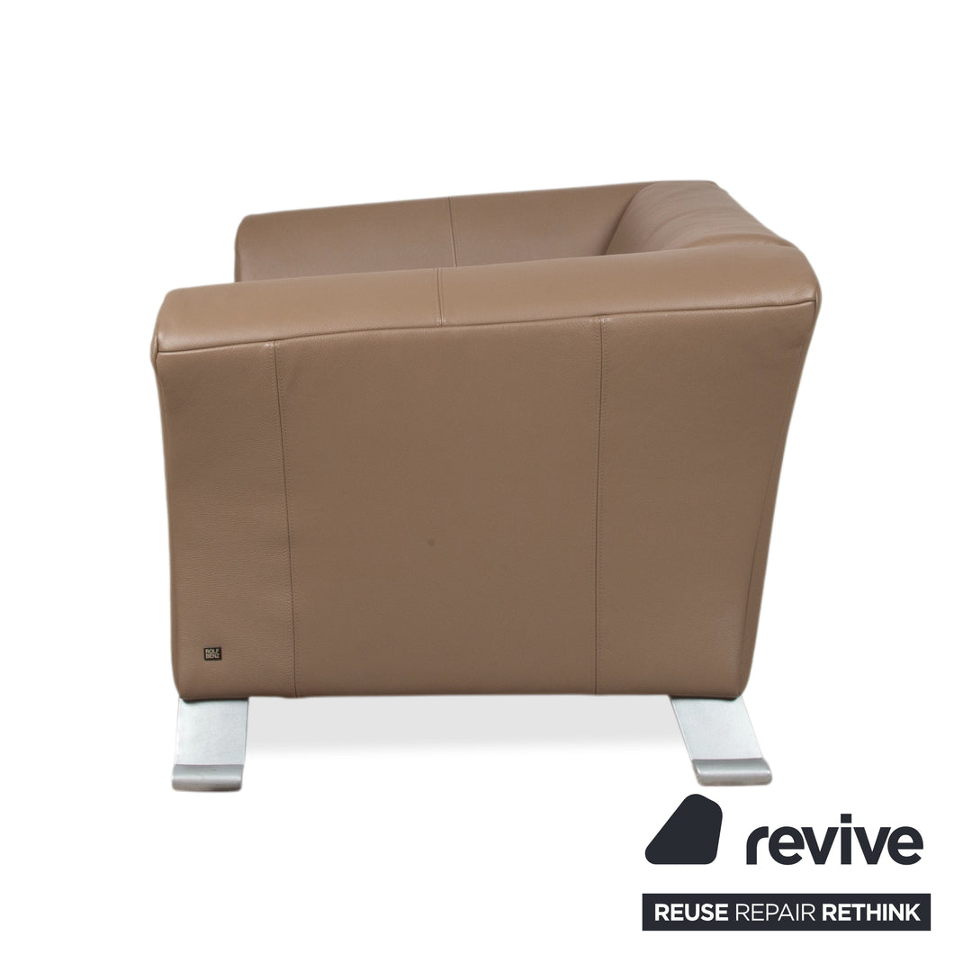Rolf Benz 322 Leather Armchair Brown Cognac