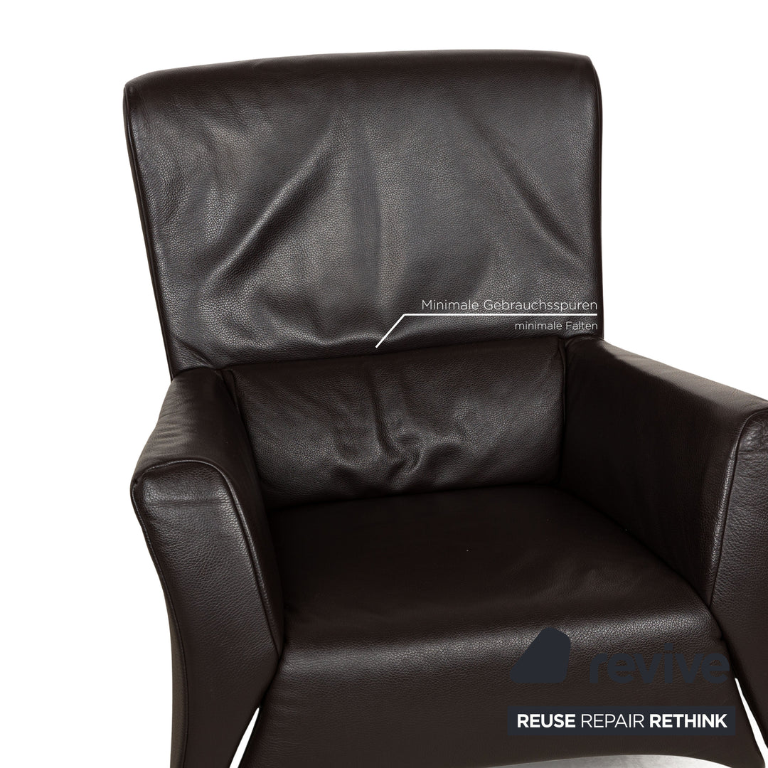 Rolf Benz 322 Leather Armchair Brown