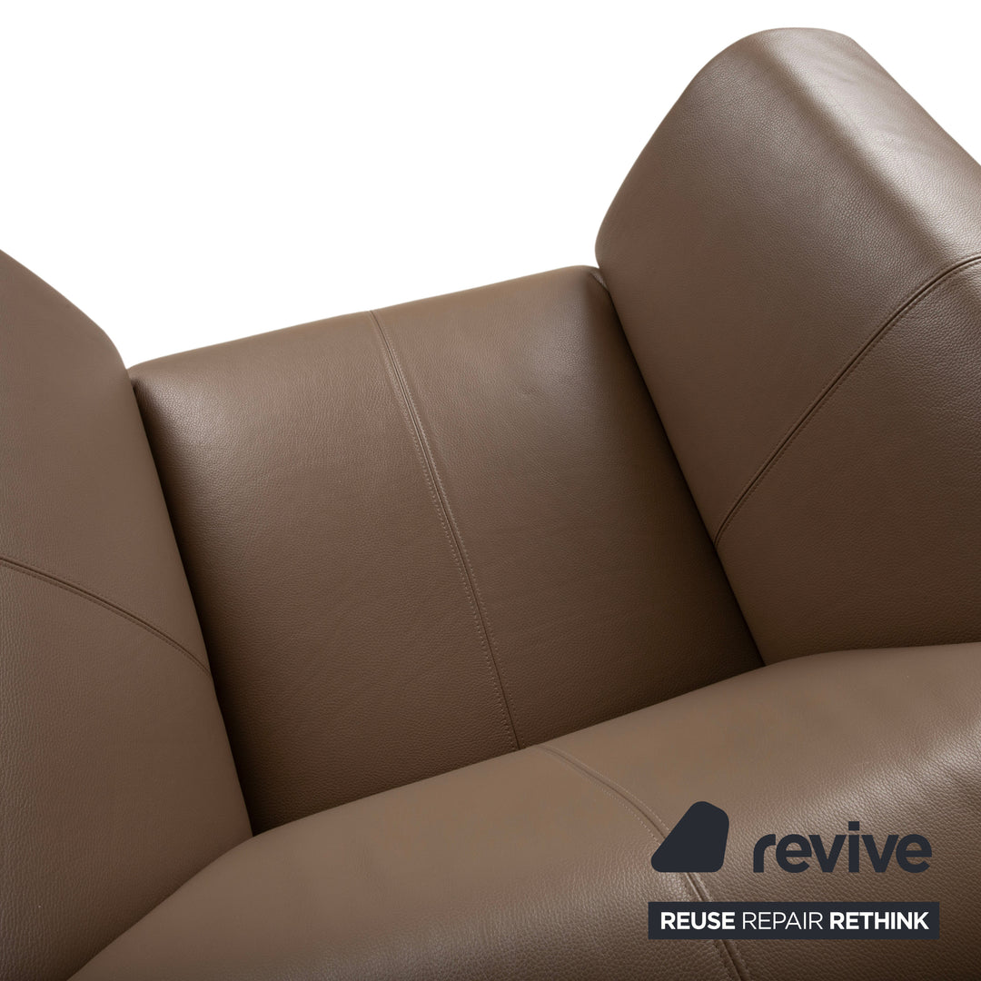 Rolf Benz 322 Leather Armchair Brown Cognac