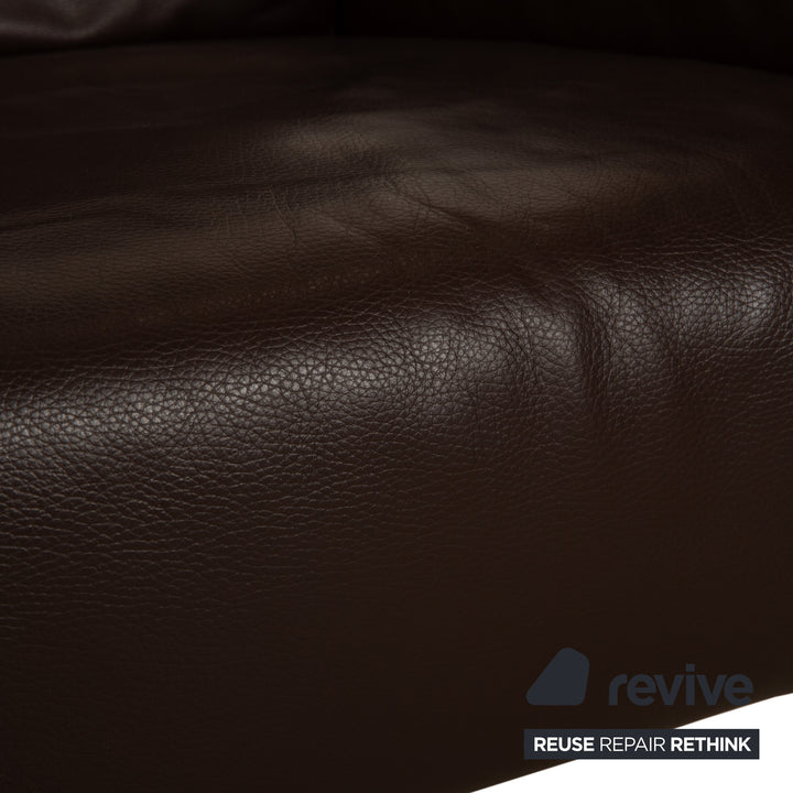 Rolf Benz 322 Leather Armchair Brown Chestnut