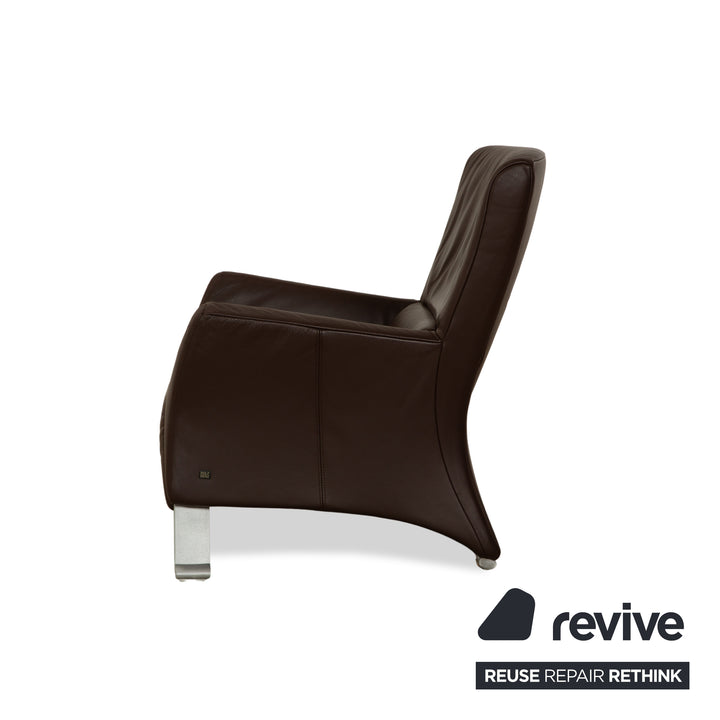 Rolf Benz 322 Leather Armchair Brown Chestnut