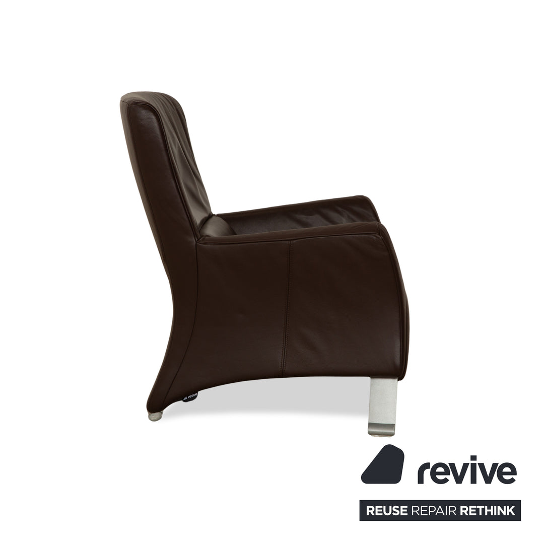 Rolf Benz 322 Leather Armchair Brown Chestnut