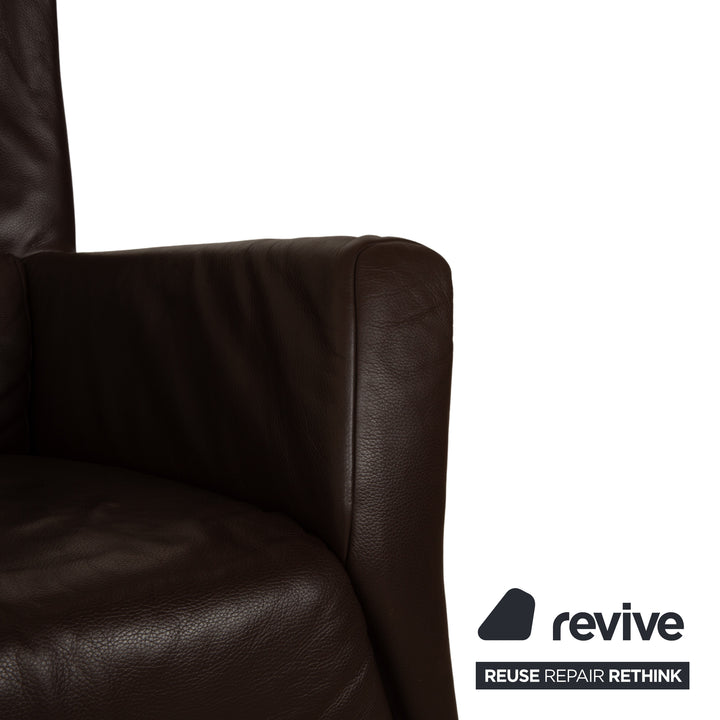 Rolf Benz 322 Leather Armchair Brown Chestnut
