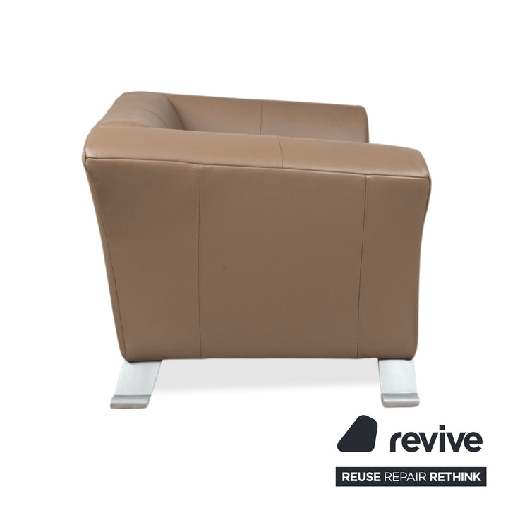 Rolf Benz 322 Leather Armchair Brown Cognac