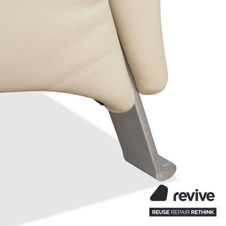 Rolf Benz 322 Leder Sessel Weiß Creme