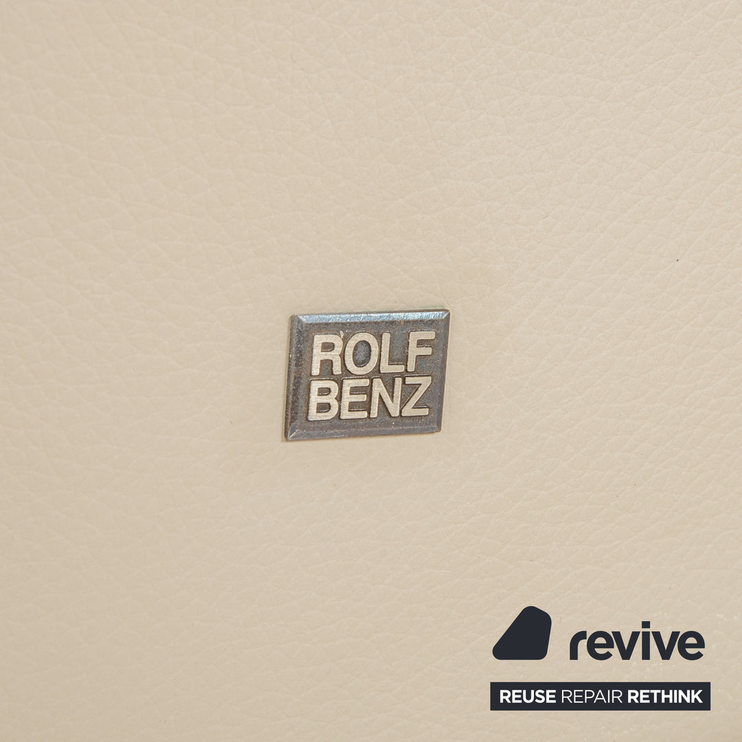 Rolf Benz 322 Leder Sessel Weiß Creme