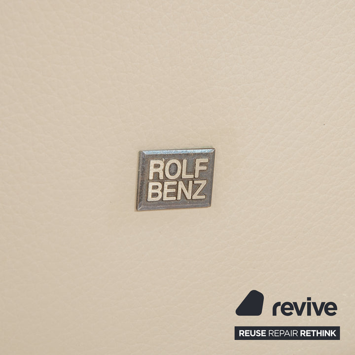 Rolf Benz 322 Leder Sessel Weiß Creme