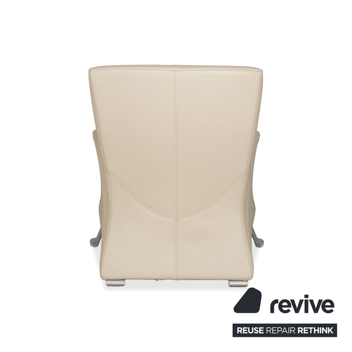 Rolf Benz 322 Leder Sessel Weiß Creme