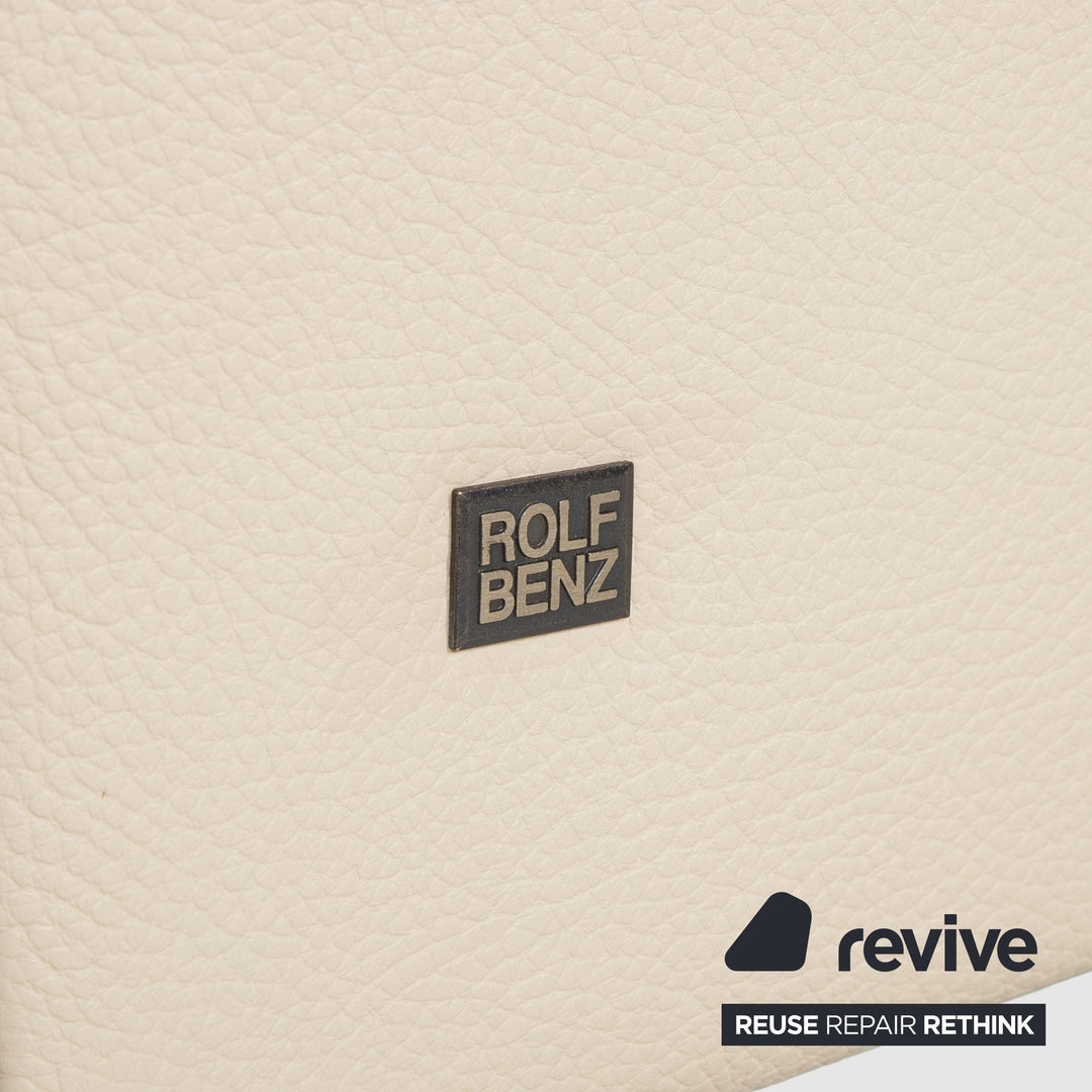 Rolf Benz 322 Leder Sessel Weiß Creme