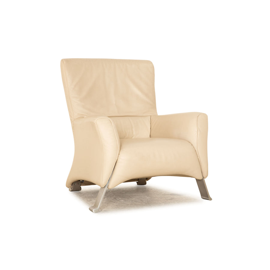 Rolf Benz 322 leather armchair cream