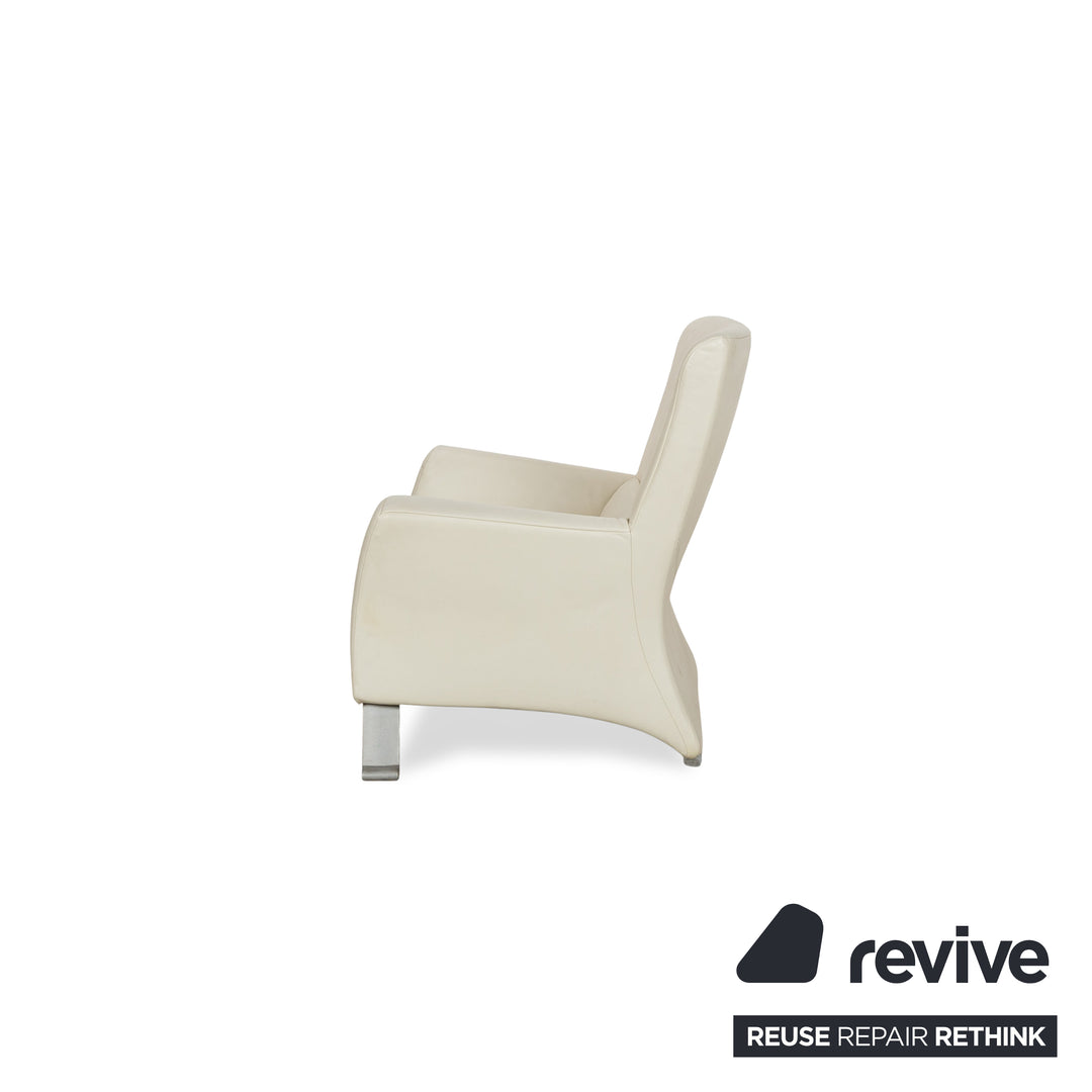 Rolf Benz 322 leather armchair cream