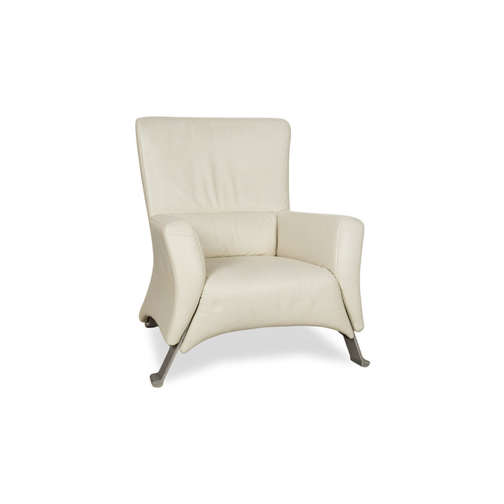 Rolf Benz 322 leather armchair cream