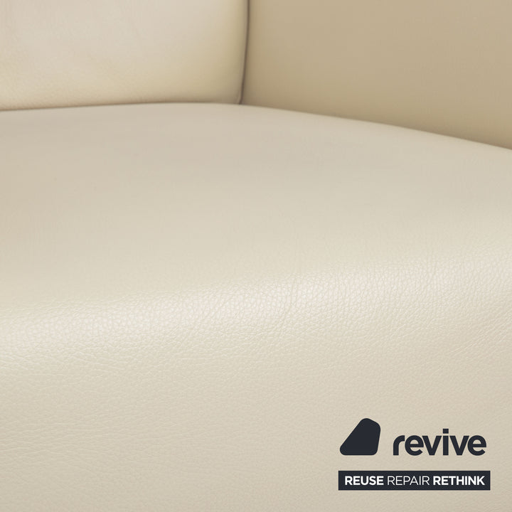 Rolf Benz 322 Leder Sessel Weiß Creme