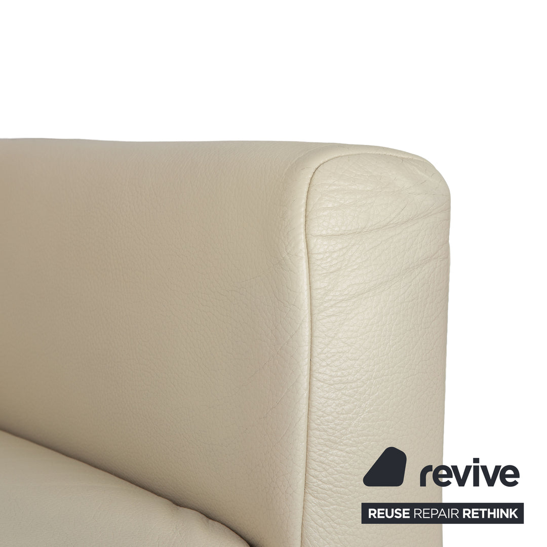 Rolf Benz 322 Leder Sessel Weiß Creme