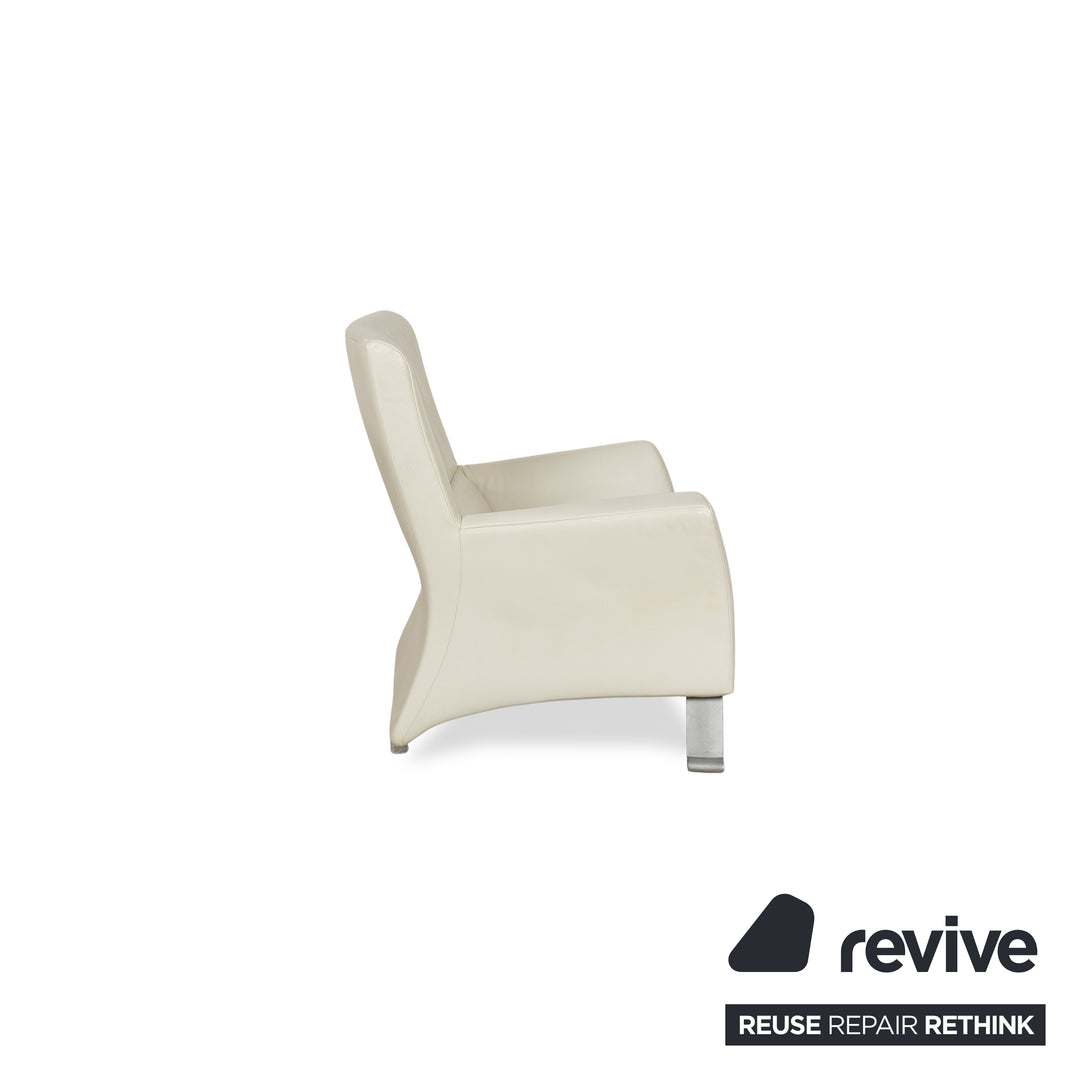 Ensemble de fauteuils en cuir Rolf Benz 322 crème