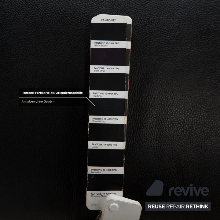 Rolf Benz 322 Leder Sessel Hocker Schwarz