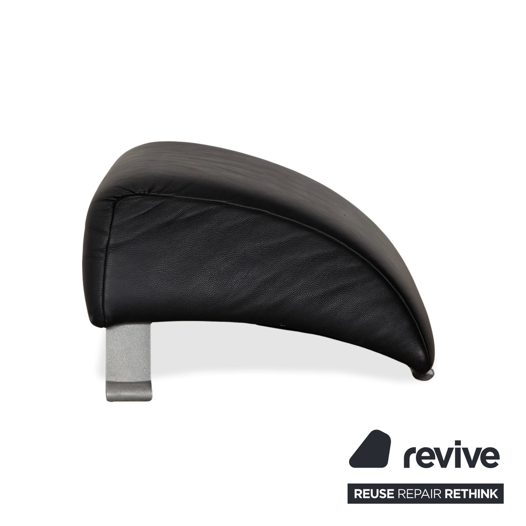 Rolf Benz 322 Leder Sessel Hocker Schwarz