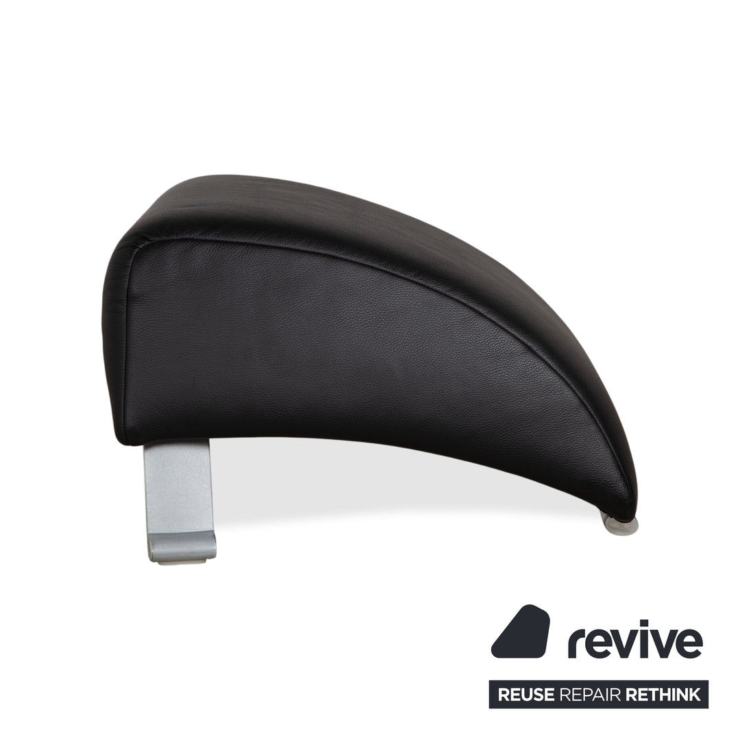 Rolf Benz 322 Leder Sessel Hocker Schwarz