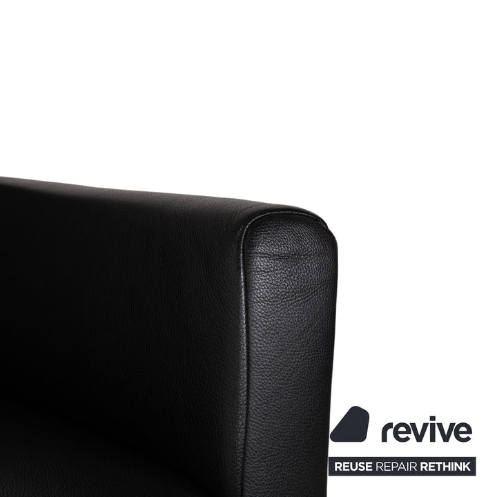 Rolf Benz 322 Leather Armchair Stool Black
