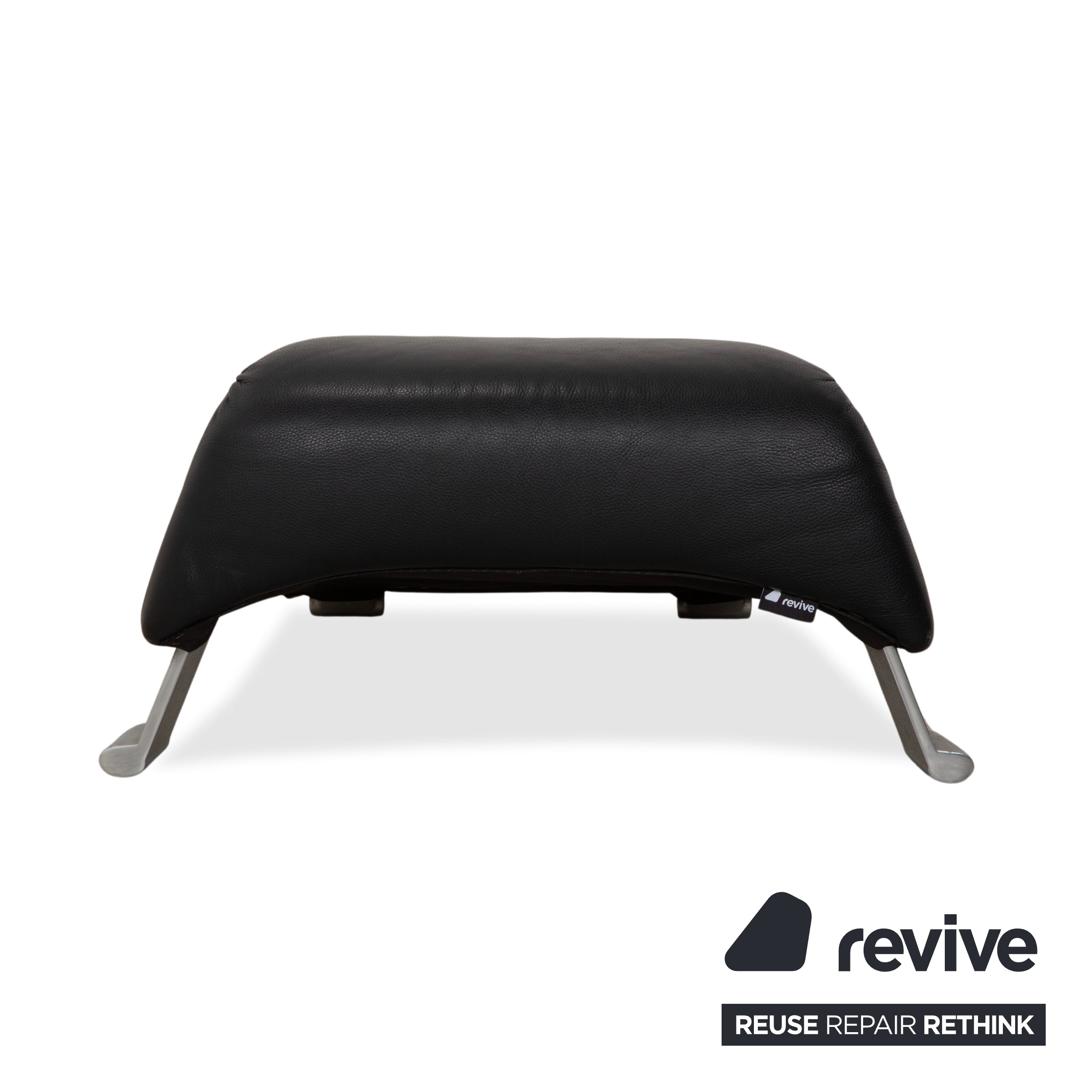 Rolf Benz 322 Leder Sessel Hocker Schwarz